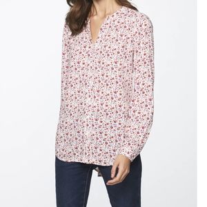 Beachlunchlounge Annina Long Sleeve Button Up Floral Tunic Blouse Size Small